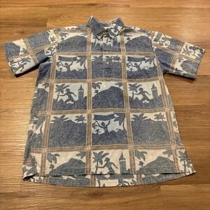 Reyn Spooner Dietrich Varez Hawaiian Shirt M Reverse Print Pullover Finish Aloha